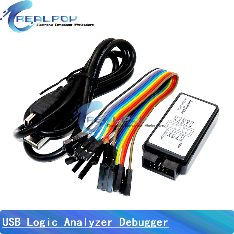Analizador lógico USB 24MHz 8  - Logic Analyzer Usb reseña y precio
